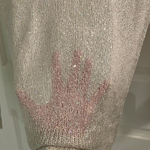 J Crew sparkly V-neck sheer knit sweater XS - Picture 9 of 16